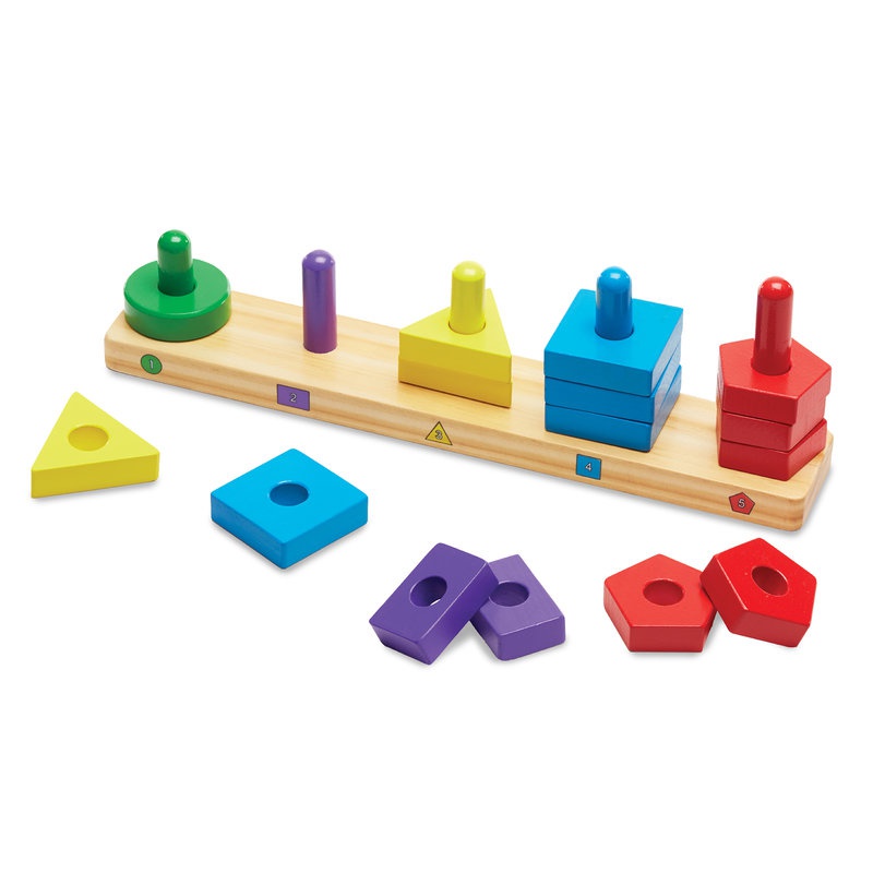Melissa & Doug Drvene slagalica geometrijski oblici 15 komada