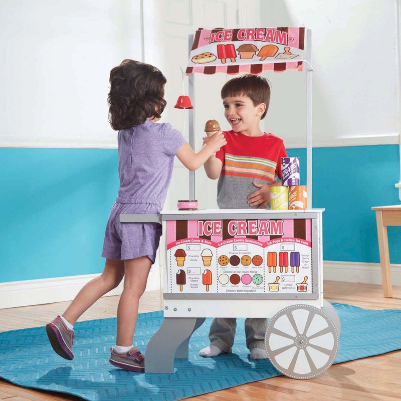 Melissa & Doug Drvene prodajni kolica s osvježenjem i sladoledom