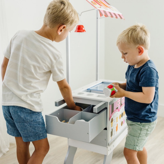 Melissa & Doug Drvene prodajni kolica s osvježenjem i sladoledom
