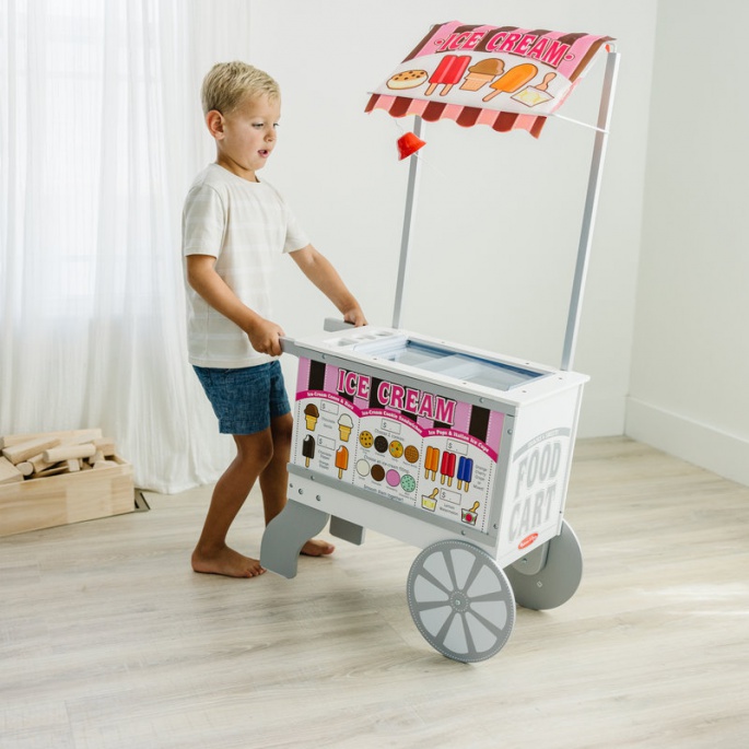 Melissa & Doug Drvene prodajni kolica s osvježenjem i sladoledom