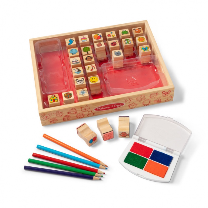 Melissa & Doug Drvene pečati omiljeni motivi 26 komada