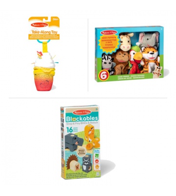 Povoljni set: Melissa & Doug Bubble Tea + safari lutke na ruku + Blockables uz popust od 25 %