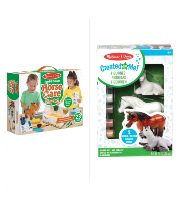 AKCIJA: Melissa & Doug set plišana konj u štali + kreativno oblikovanje figurica konja BESPLATNO