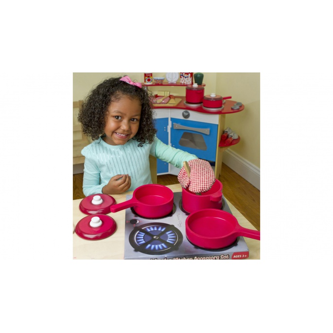 AKCIJA: Melissa & Doug drvena kuhalica i posuđe za dječju kuhinju + set začina BESPLATNO