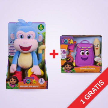 AKCIJA: Dora interaktivni pliš Boots + Dora set ruksak BESPLATNO
