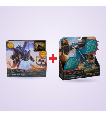 Povoljan set: Kako izdresirati zmaja Bezubica sa zvučnim + zmaj i Viking Nodr s popustom od 25 %