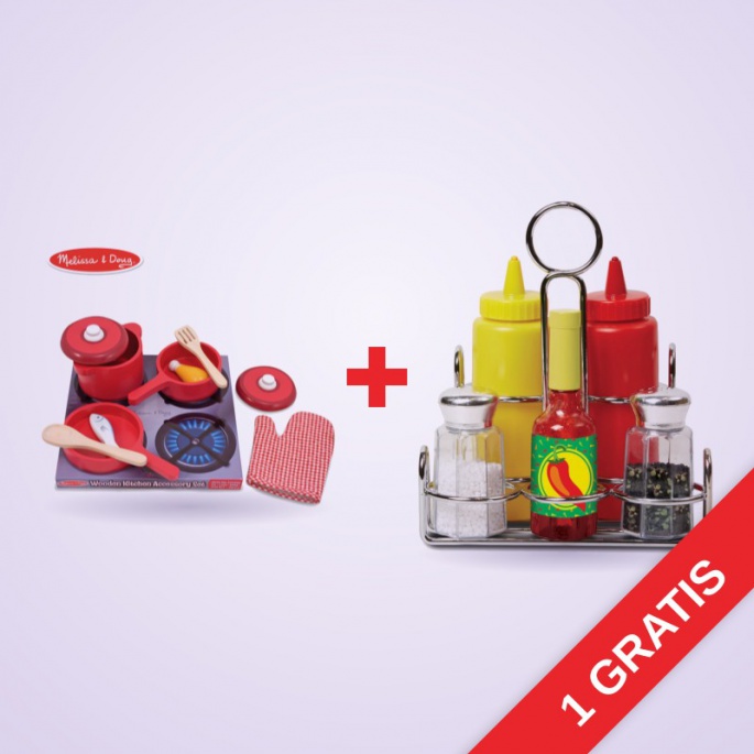 AKCIJA: Melissa & Doug drvena kuhalica i posuđe za dječju kuhinju + set začina BESPLATNO