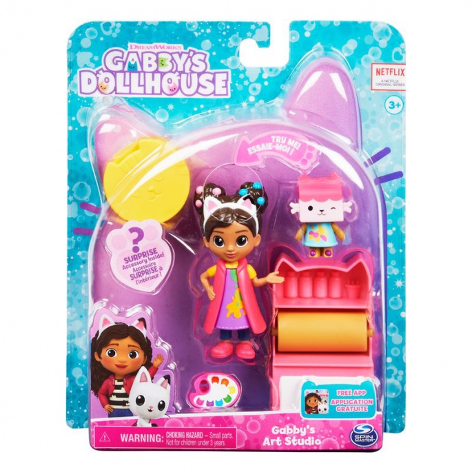 Gabby's Dollhouse set za igru mačaka umjetnički studio