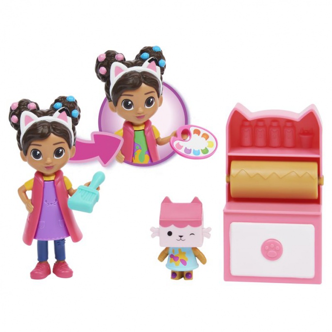 Gabby's Dollhouse set za igru mačaka umjetnički studio