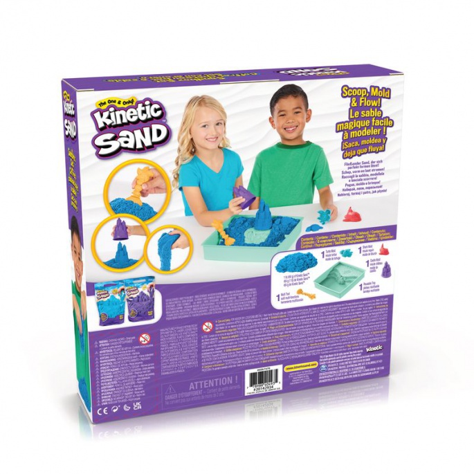 Kinetic Sand kutija s podlogom plavo