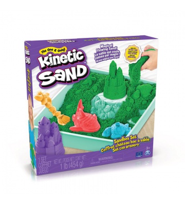 Kinetic Sand kutija s tekućim pijeskom i zelenom podlogom