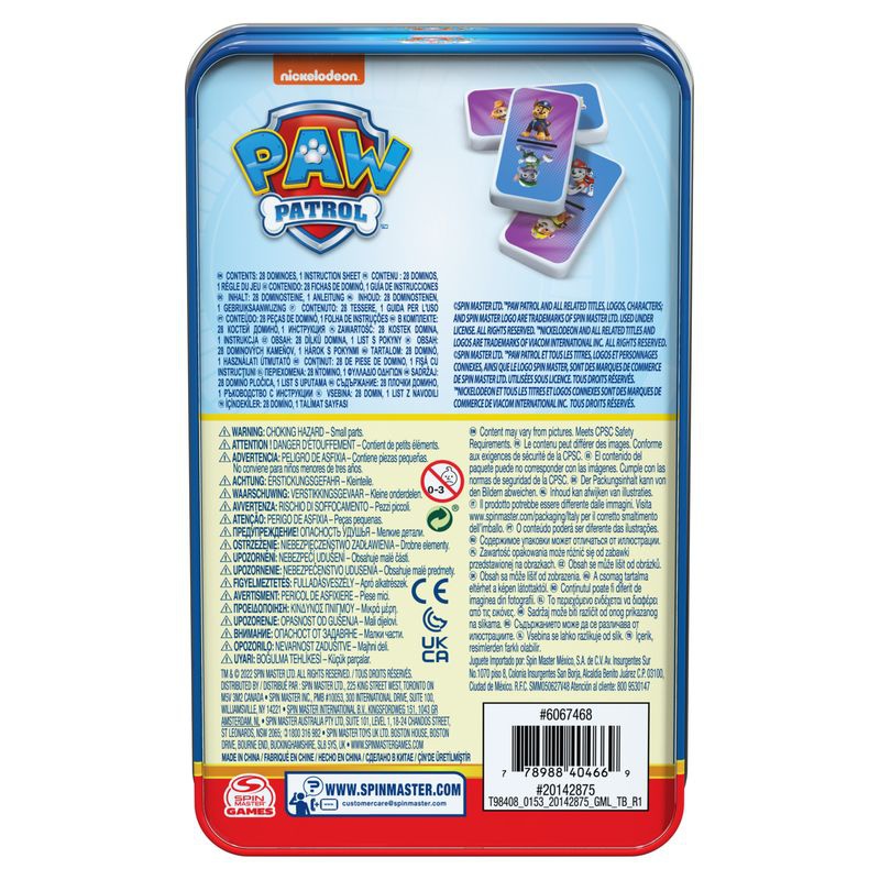 Spin Master Games Paw Patrol domino u limenoj kutiji