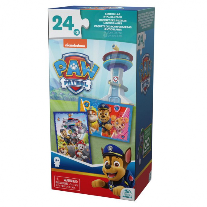 Spin Master Games Paw Patrol lenticularni puzzle 2x24 dijelova