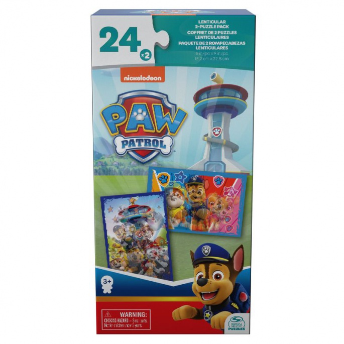 Spin Master Games Paw Patrol lenticularni puzzle 2x24 dijelova