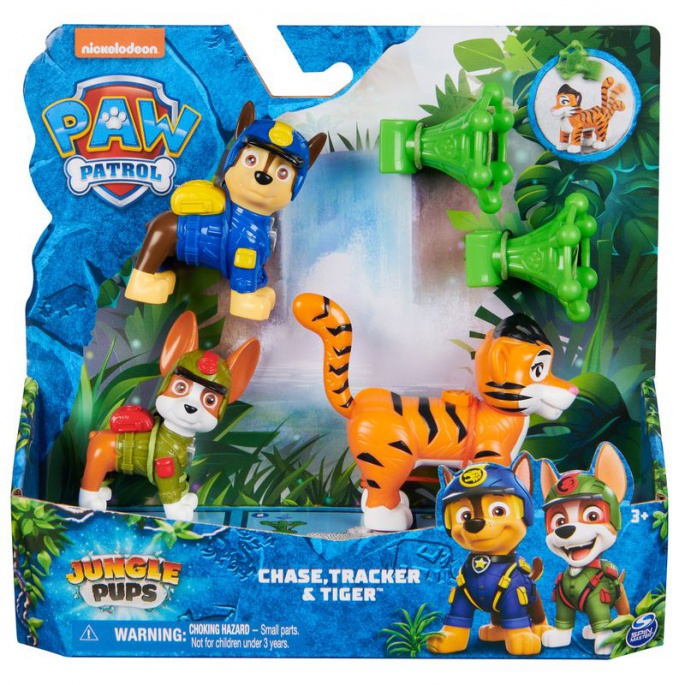 Psići u ophodnji Lesne šape Chase, Tracker i tigar