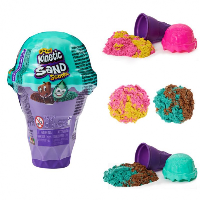 Kinetic Sand mirisni sladoledni stošac jagoda i banana