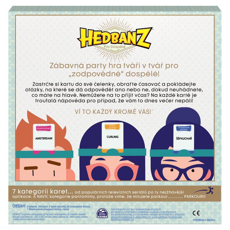 Spin Master Games Hedbanz Hra pro dospělejší - česká verze