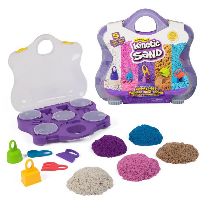 Kinetic Sand resväska med tillbehör