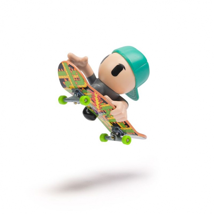 Tech Deck SK8 Crew fingerboard s figurkou zelená kšiltovka