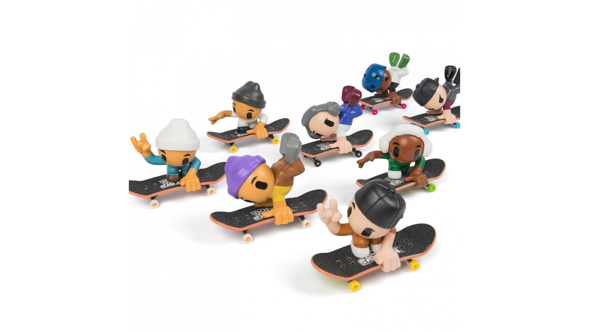 Tech Deck SK8 Crew Fingerboard s figúrkou double pack čierna čiapka a čierna čiapka