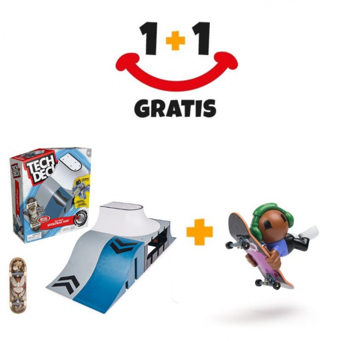 Akce 1+1: Tech Deck Xconnect Speed wave + SK8 Crew fingerboard s figurkou ZDARMA
