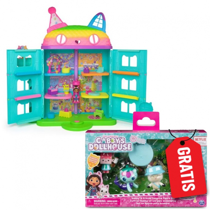 AKCE 1+1: Gábinin kouzelný domek velký dům oslava + sada figurek kempování ZDARMA