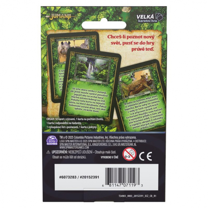 Spin Master Games Jumanji karetní verze  - česká verze