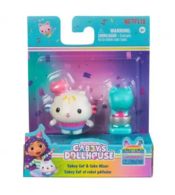 La casa delle bambole di Gabby figurina Cakey Cat con accessorio