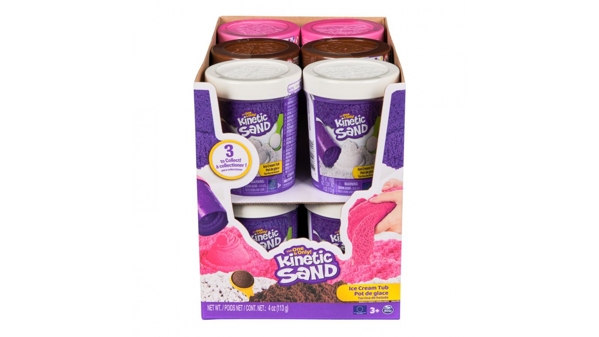 Biela zmrzlina v tube Kinetic Sand