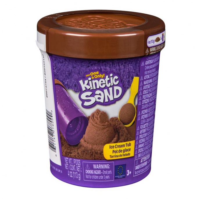 Kinetic Sand brun glass i tub
