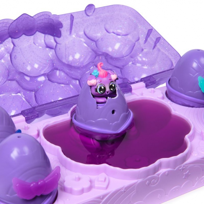 Hatchimals Neonfärgad regnbåge kartong med djur