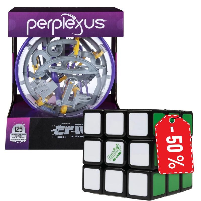 Výhodný balíček: Perplexus epic + Rubikova kostka 3x3 re-cube za polovinu