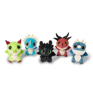 Dragons peluches dragons dans un tonneau