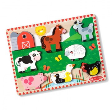 Melissa & Doug puzzles de madera animales de granja