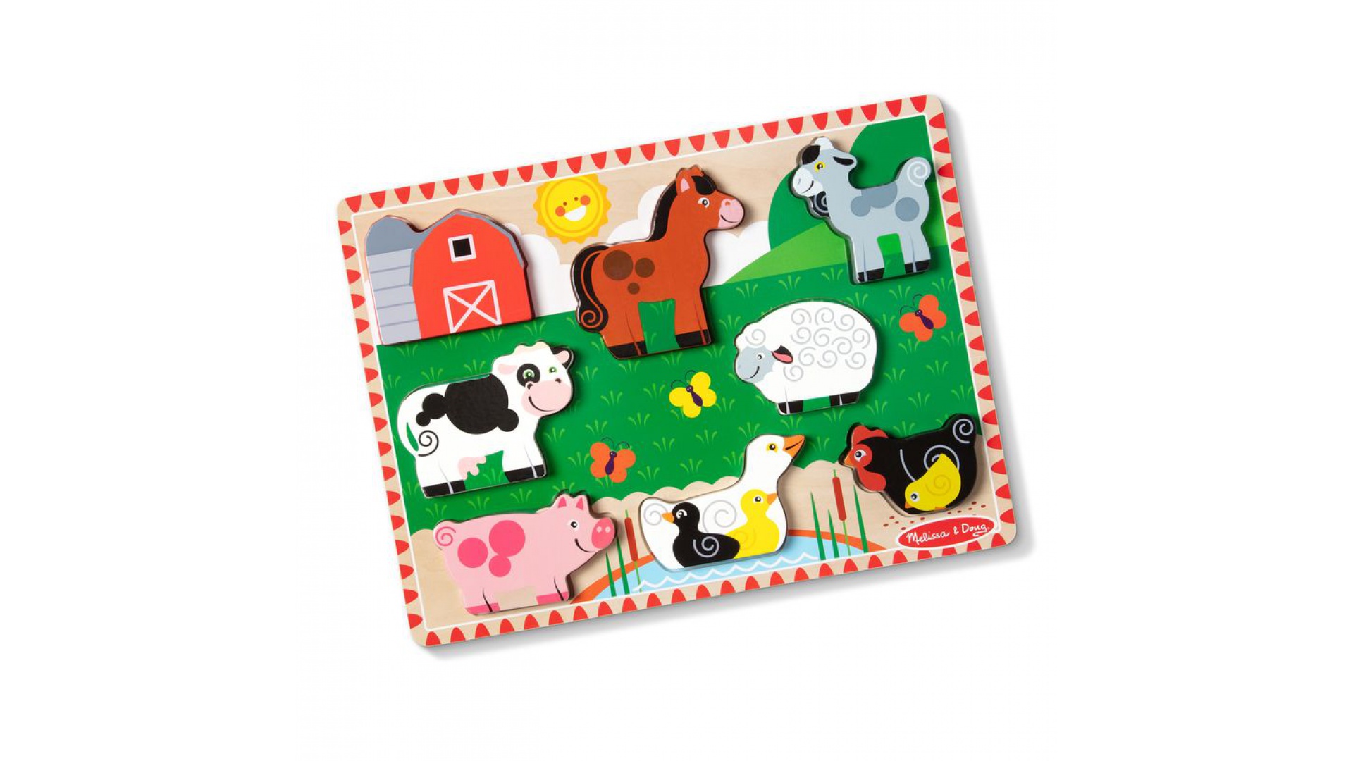 Levně Melissa & Doug dřevěné puzzle zvířátka na farmě