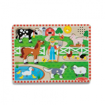 Melissa & Doug puzzle de madera con efectos de sonido Old MacDonald Farm