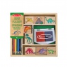 Melissa & Doug trästämplar med tvättbara färger Dinosaurier