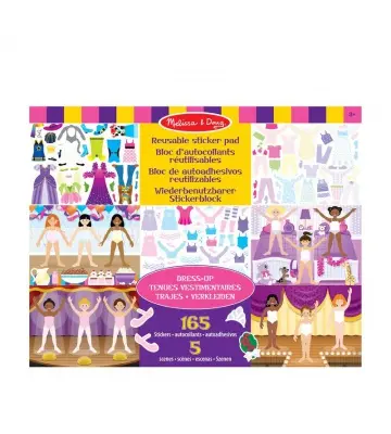 Melissa & Doug wiederverwendbare Sticker mit Unterlage - Ankleiden