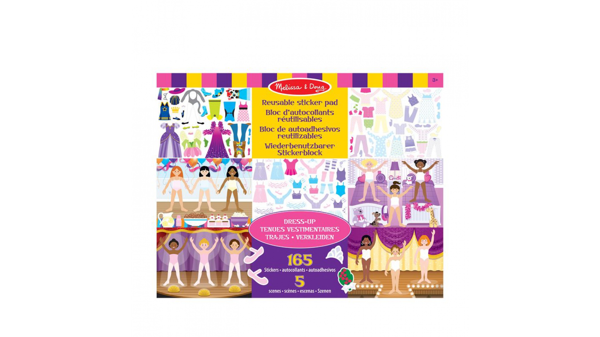 Levně Melissa & Doug samolepky opakovaně použitelné s podložkou - oblékání