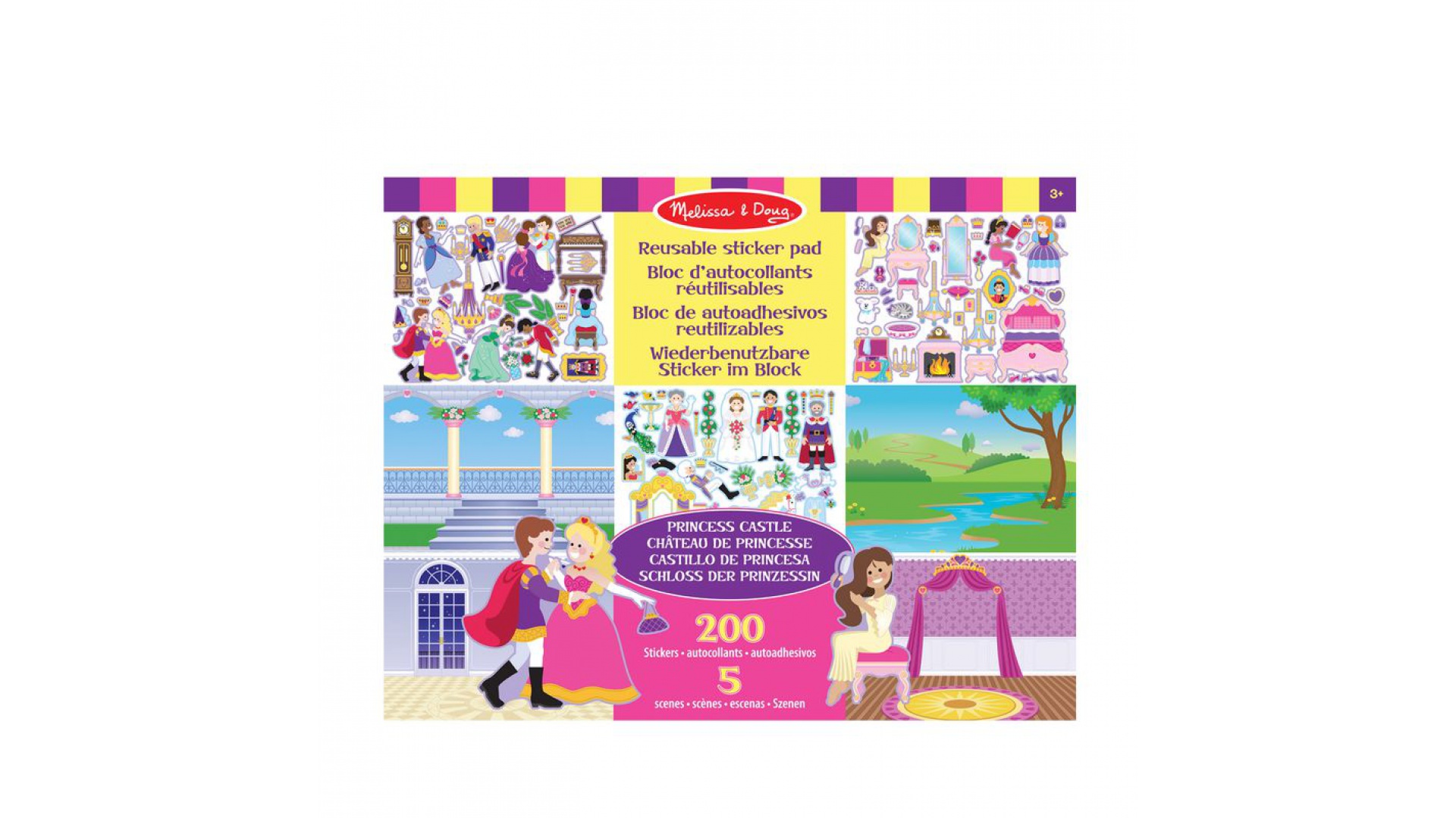 Levně Melissa & Doug samolepky opakovaně použitelné s podložkou - zámek