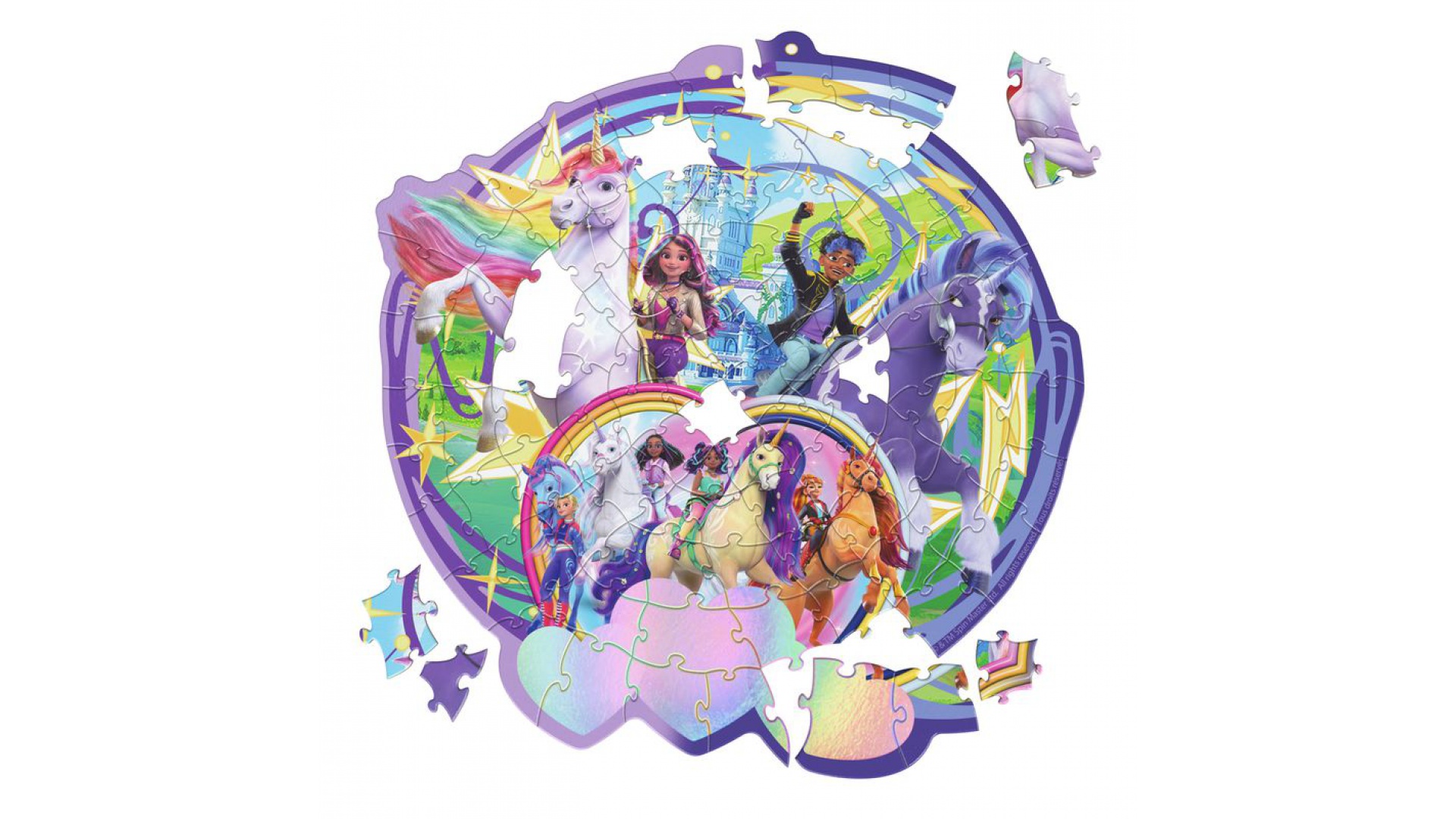 Akadémia jednorožcov puzzle Zámok a jednorožce 100 dielikov