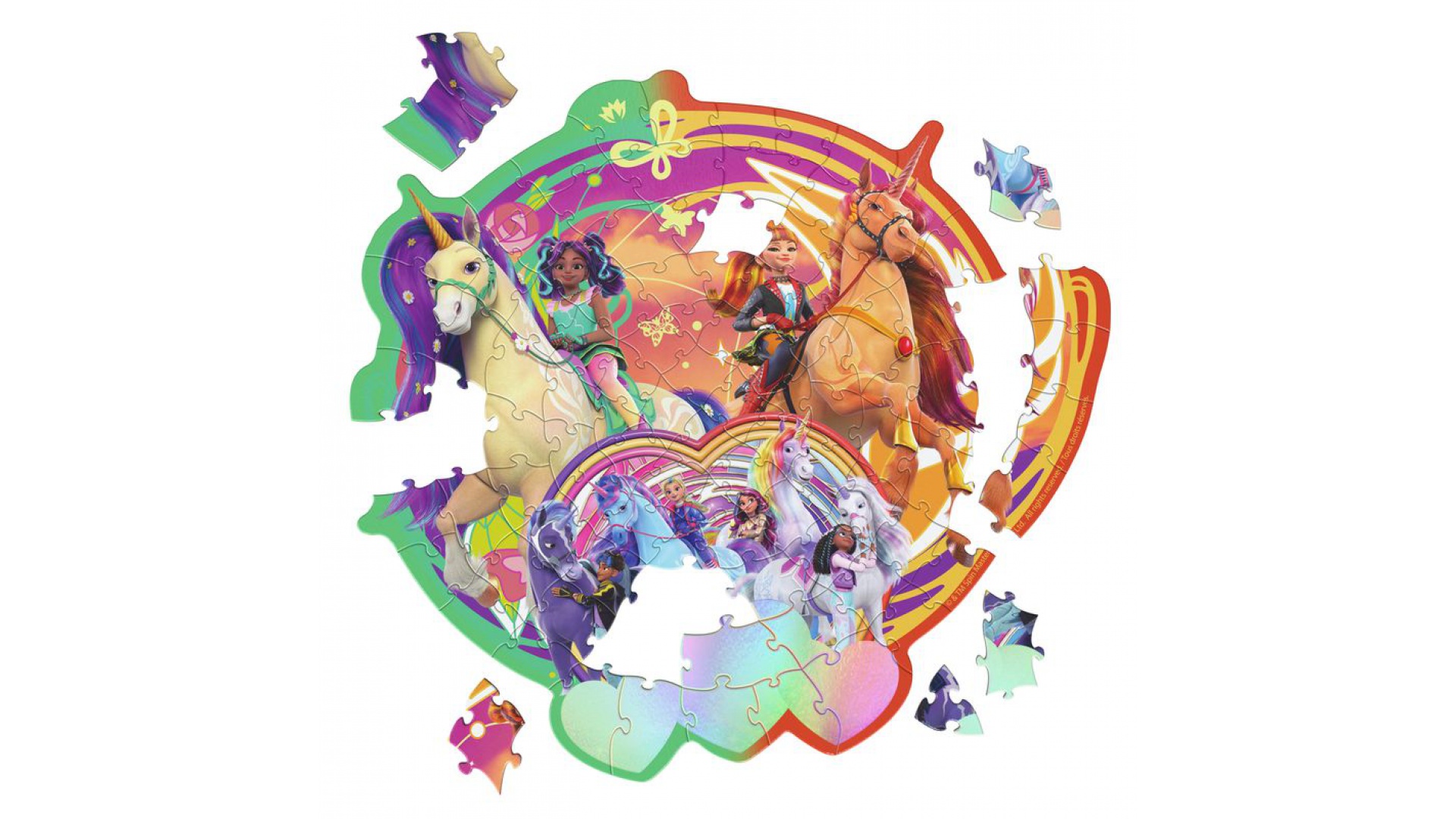 Akadémia jednorožcov puzzle Dúhová jazda 100 dielikov