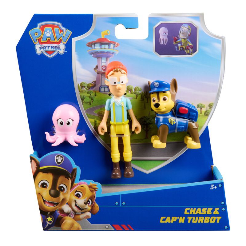 Paw Patrol figur Chase och kapten Turbot