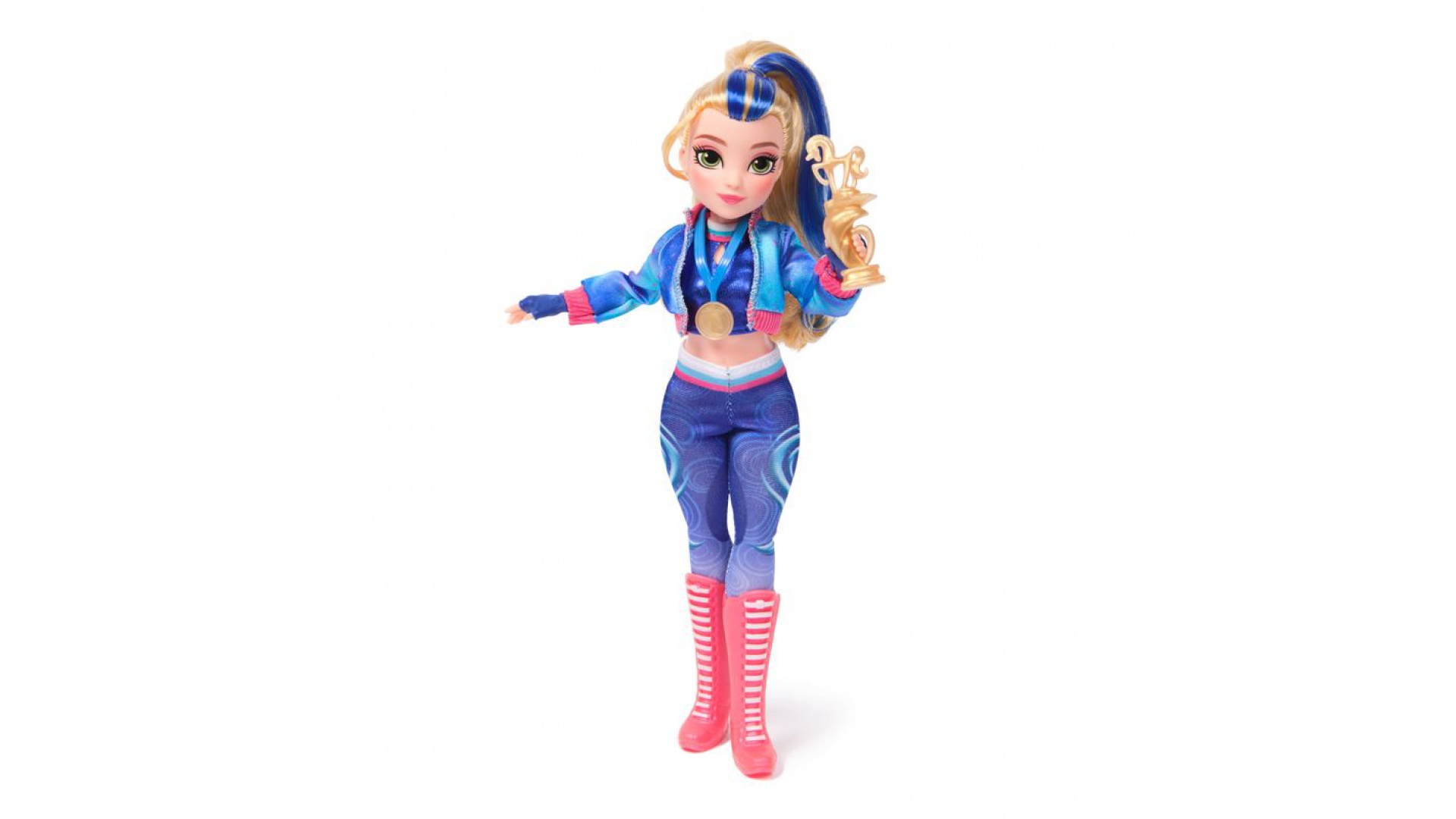 Akadémia jednorožcov bábika Isabel s pohárom a medailou 24 cm