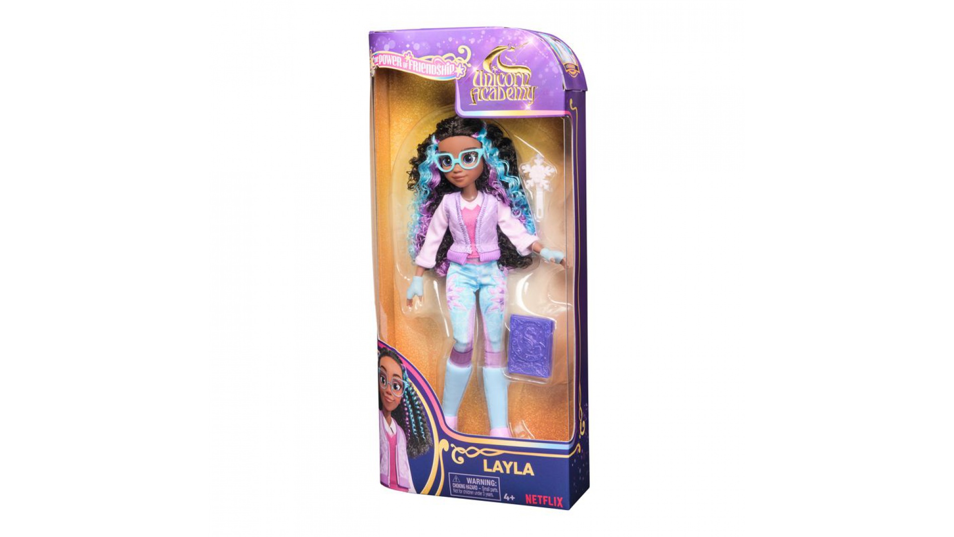 Akadémia jednorožcov bábika Layla s knihou 24 cm