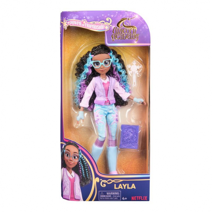 Unicorn Academy docka Layla med bok 24 cm