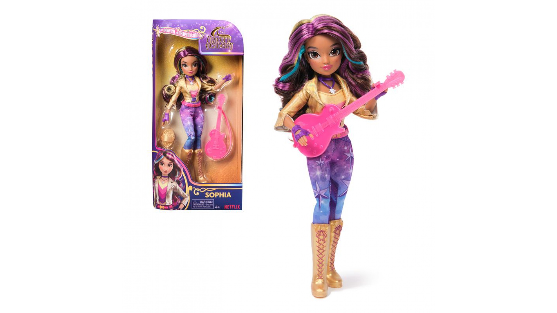 Levně Jednorožčí akademie panenka Sophia s kytarou 24 cm