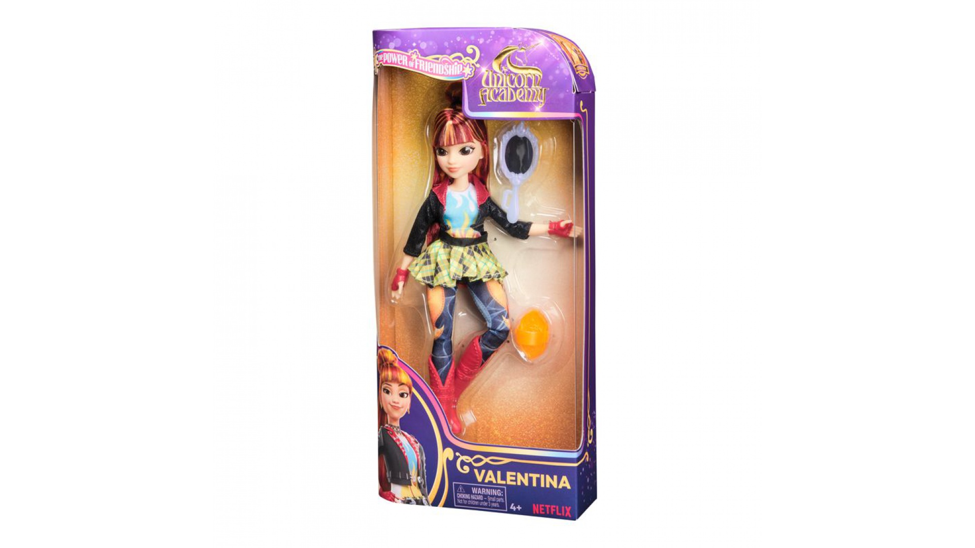 Akadémia jednorožcov bábika Valentina so zrkadielkom 24 cm