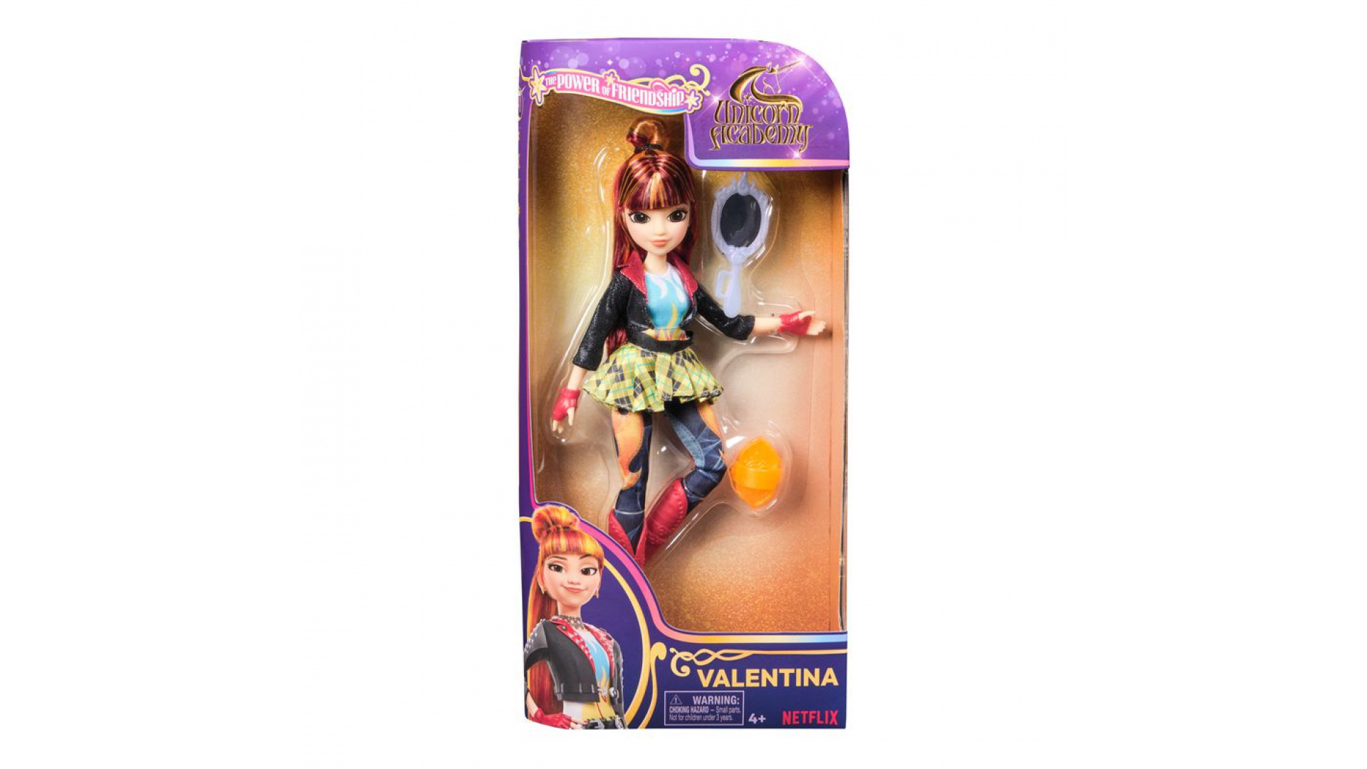 Akadémia jednorožcov bábika Valentina so zrkadielkom 24 cm