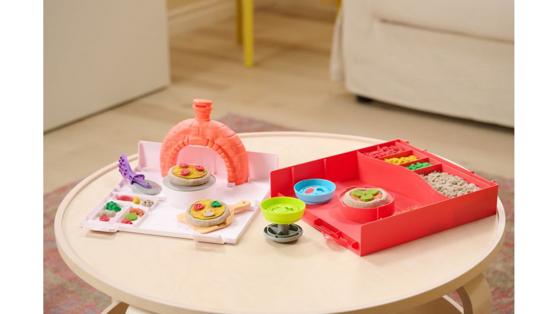 Kinetic Sand výroba pizze